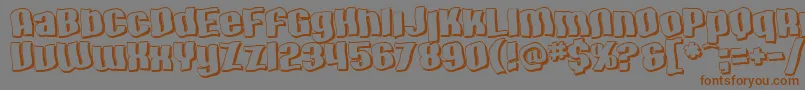 SF Hallucination Shadow Font – Brown Fonts on Gray Background