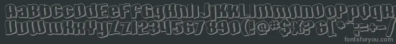 SF Hallucination Shadow Font – Gray Fonts on Black Background