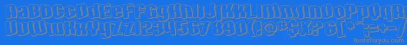 SF Hallucination Shadow Font – Gray Fonts on Blue Background