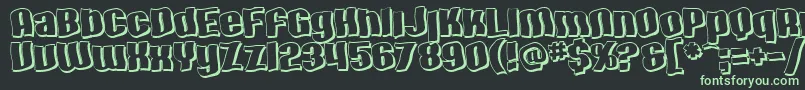 SF Hallucination Shadow Font – Green Fonts on Black Background