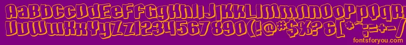 SF Hallucination Shadow Font – Orange Fonts on Purple Background