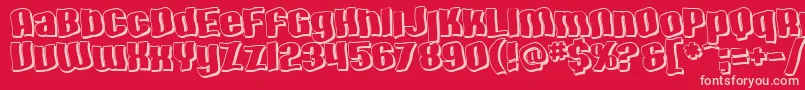 SF Hallucination Shadow Font – Pink Fonts on Red Background