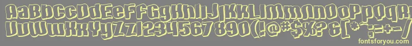 SF Hallucination Shadow Font – Yellow Fonts on Gray Background