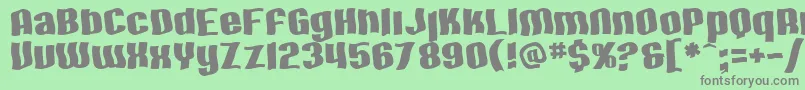 SF Hallucination Font – Gray Fonts on Green Background