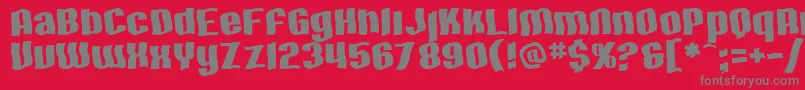 SF Hallucination Font – Gray Fonts on Red Background