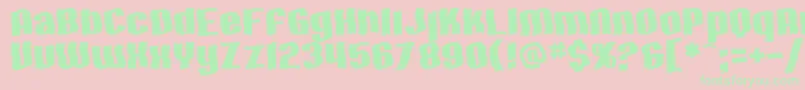 SF Hallucination Font – Green Fonts on Pink Background