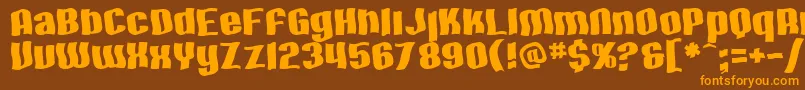 SF Hallucination Font – Orange Fonts on Brown Background