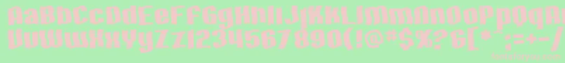 フォントSF Hallucination – 緑の背景にピンクのフォント