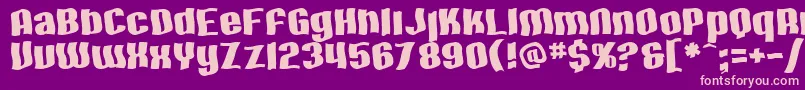 SF Hallucination Font – Pink Fonts on Purple Background