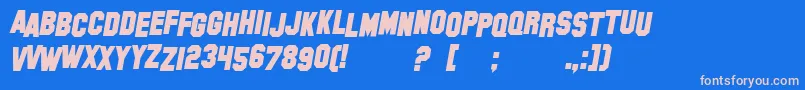 Подробнее о шрифте SF Hollywood Hills Bold Italic Шрифт SF Hollywood Hills Bold Italic – розовые шрифты на синем фоне
