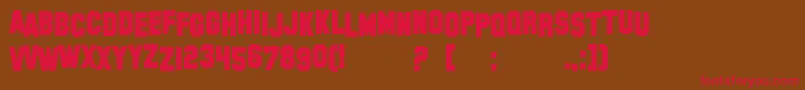 SF Hollywood Hills Bold Font – Red Fonts on Brown Background