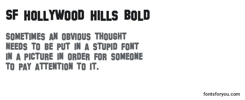SF Hollywood Hills Bold フォントのレビュー