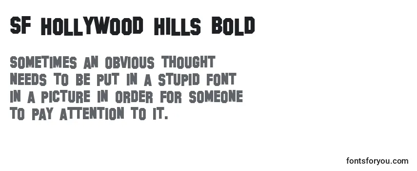 Schriftart SF Hollywood Hills Bold