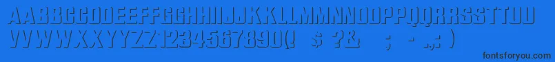 ReliefGrotesk Font – Black Fonts on Blue Background