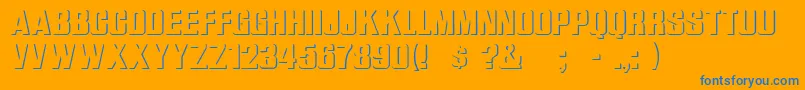 ReliefGrotesk Font – Blue Fonts on Orange Background