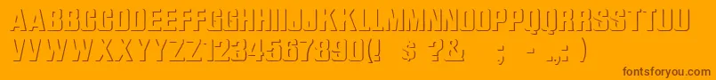 フォントReliefGrotesk – オレンジの背景に茶色のフォント