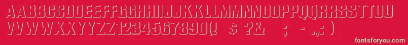 Шрифт ReliefGrotesk – зелёные шрифты на красном фоне