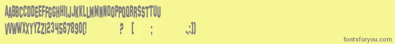 Police SF Hollywood Hills Condensed – polices grises sur fond jaune