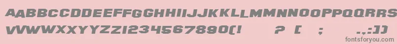 SF Hollywood Hills Extended Italic Font – Gray Fonts on Pink Background