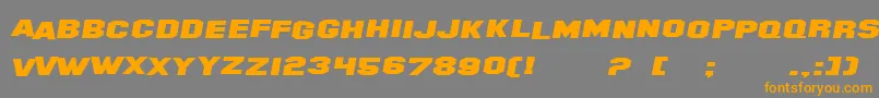 Шрифт SF Hollywood Hills Extended Italic – оранжевые шрифты на сером фоне