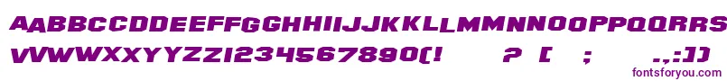 SF Hollywood Hills Extended Italic-fontti – violetit fontit valkoisella taustalla