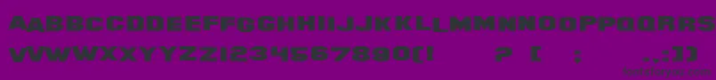 SF Hollywood Hills Extended Font – Black Fonts on Purple Background