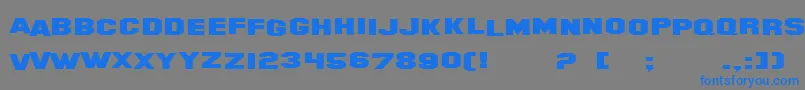 フォントSF Hollywood Hills Extended – 灰色の背景に青い文字