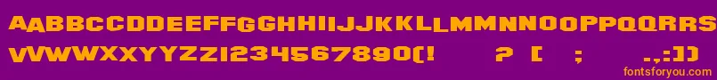 SF Hollywood Hills Extended Font – Orange Fonts on Purple Background