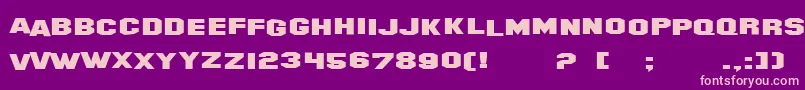 SF Hollywood Hills Extended Font – Pink Fonts on Purple Background