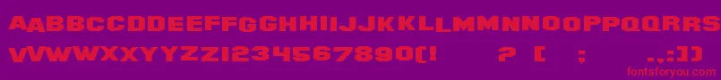 SF Hollywood Hills Extended Font – Red Fonts on Purple Background