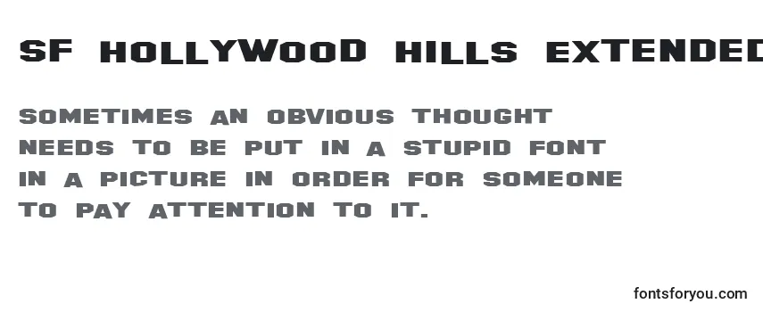 SF Hollywood Hills Extended Font