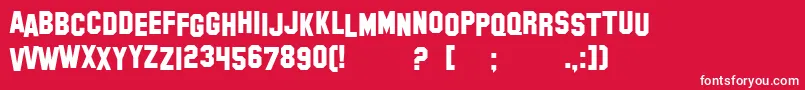 SF Hollywood Hills Font – White Fonts on Red Background