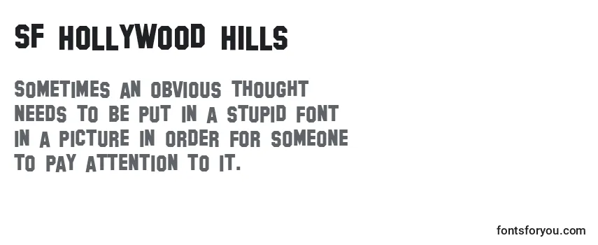 SF Hollywood Hills Font