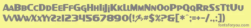 Fonte SF Intellivised Bold – fontes cinzas em um fundo amarelo