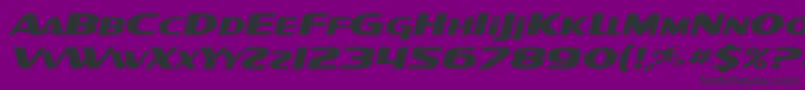 SF Intellivised Extended Italic Font – Black Fonts on Purple Background