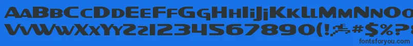 SF Intellivised Extended Font – Black Fonts on Blue Background