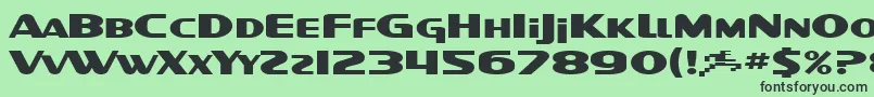 SF Intellivised Extended Font – Black Fonts on Green Background
