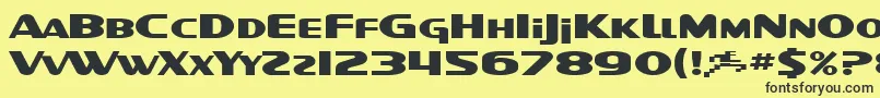 SF Intellivised Extended Font – Black Fonts on Yellow Background