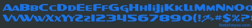 SF Intellivised Extended Font – Blue Fonts on Black Background