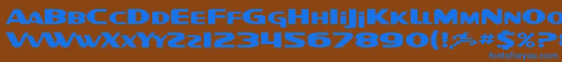 SF Intellivised Extended Font – Blue Fonts on Brown Background