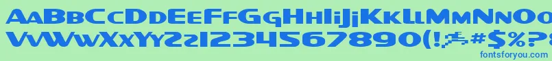 SF Intellivised Extended Font – Blue Fonts on Green Background