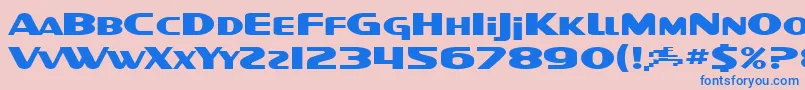 SF Intellivised Extended Font – Blue Fonts on Pink Background