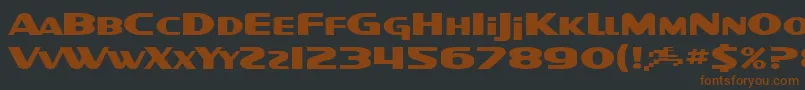 SF Intellivised Extended Font – Brown Fonts on Black Background