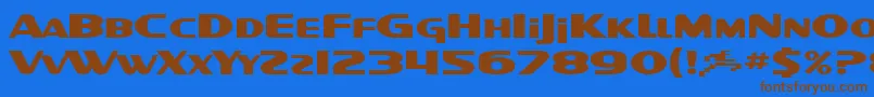 SF Intellivised Extended Font – Brown Fonts on Blue Background