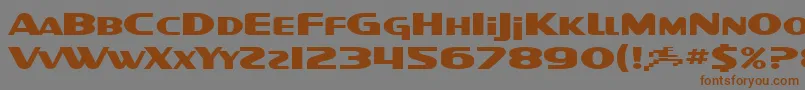 SF Intellivised Extended Font – Brown Fonts on Gray Background