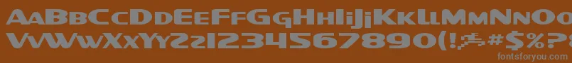SF Intellivised Extended Font – Gray Fonts on Brown Background