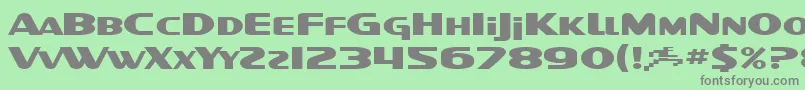 SF Intellivised Extended Font – Gray Fonts on Green Background