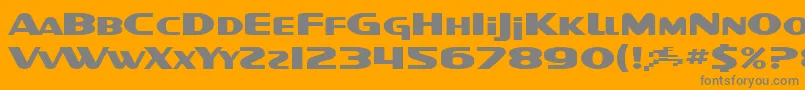 SF Intellivised Extended-Schriftart – Graue Schriften auf orangefarbenem Hintergrund