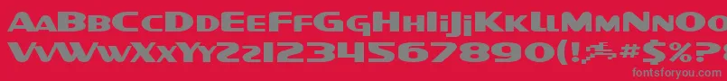 Шрифт SF Intellivised Extended – серые шрифты на красном фоне