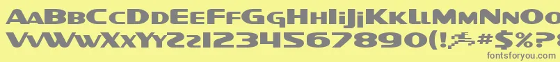 SF Intellivised Extended Font – Gray Fonts on Yellow Background